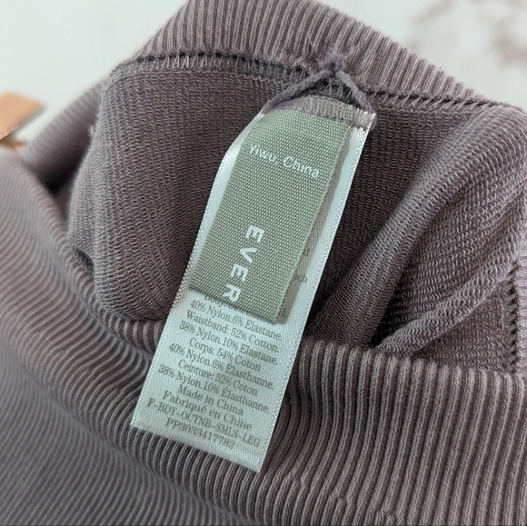 Everlane Leggings Womens Purple The Seamless Rib Full Length High Rise - Picture 4 of 13